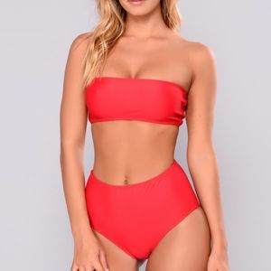 Dippin Daisys Red Bathing Suit Set